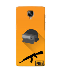 PUBG Helmet and Gun Oneplus 3/3T Real 4D Back Cover