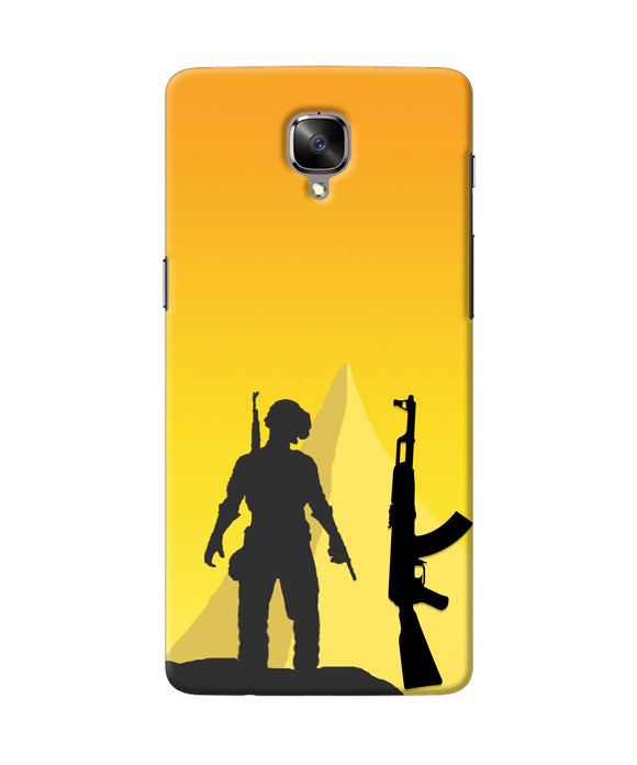 PUBG Silhouette Oneplus 3/3T Real 4D Back Cover