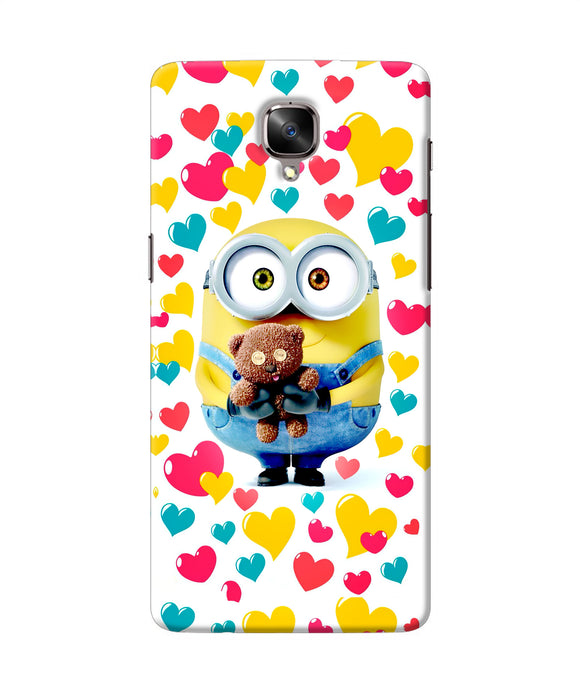 Minion Teddy Hearts Oneplus 3 / 3t Back Cover