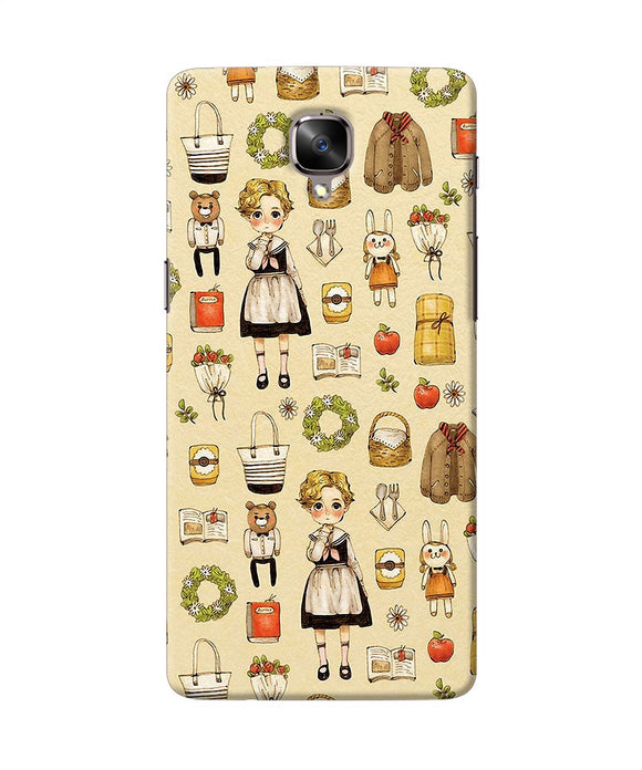 Canvas Girl Print Oneplus 3 / 3t Back Cover