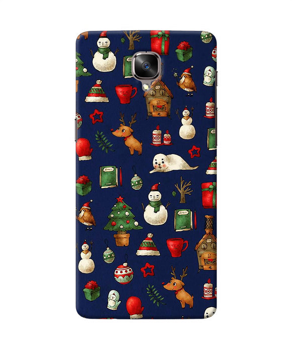 Canvas Christmas Print Oneplus 3 / 3t Back Cover