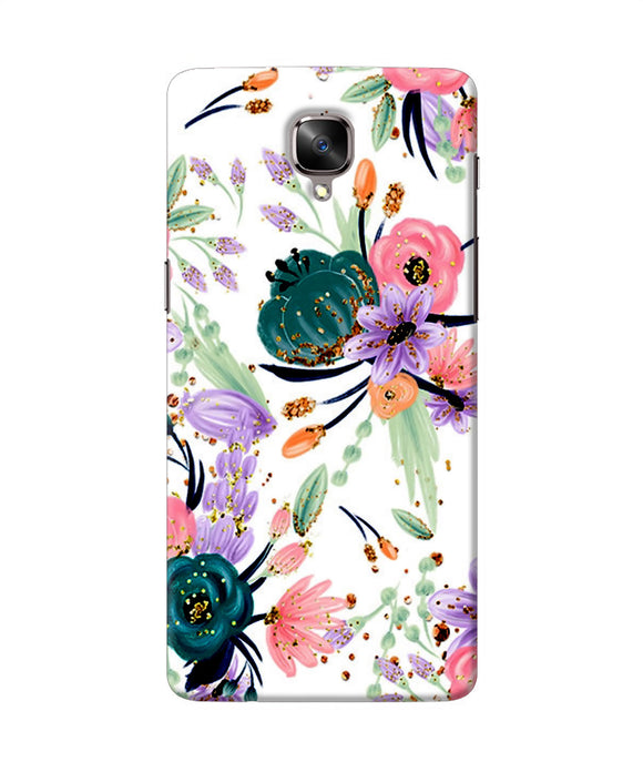 Abstract Flowers Print Oneplus 3 / 3t Back Cover