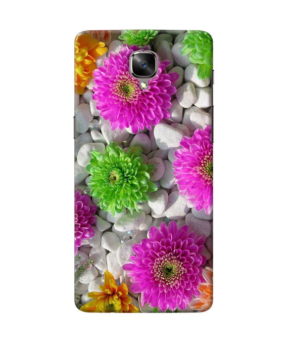 Natural Flower Stones Oneplus 3 / 3t Back Cover