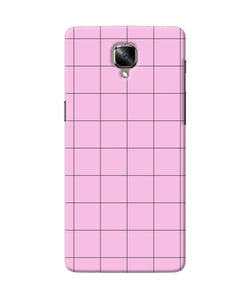 Pink Square Print Oneplus 3 / 3t Back Cover