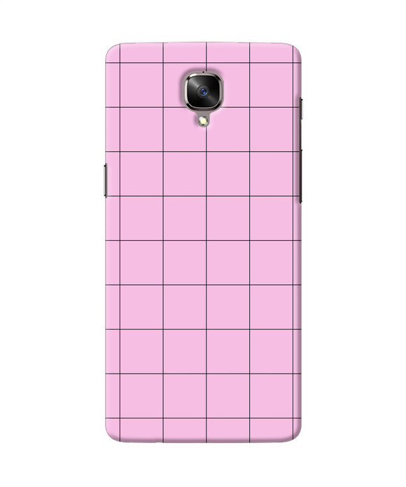 Pink Square Print Oneplus 3 / 3t Back Cover