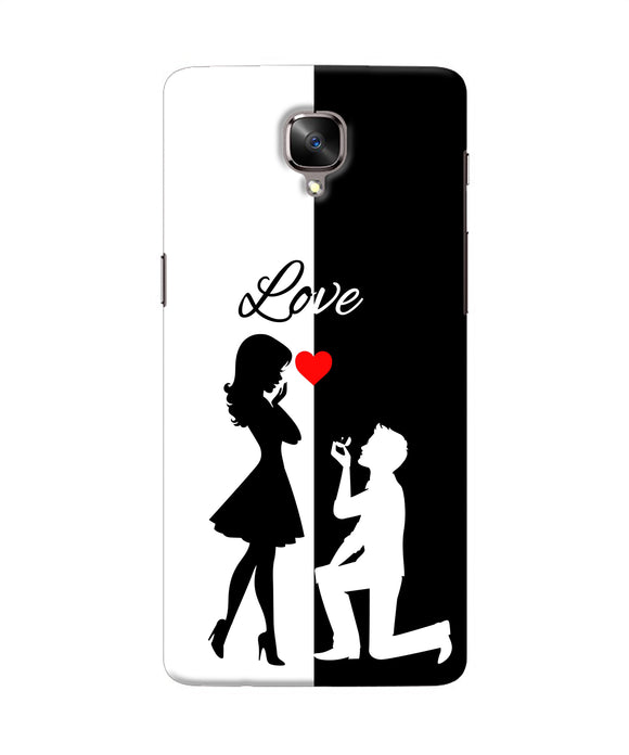 Love Propose Black And White Oneplus 3 / 3t Back Cover