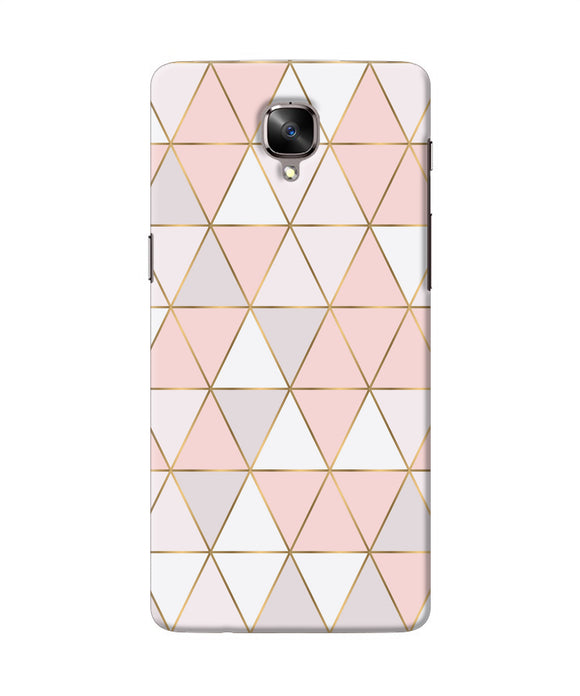 Abstract Pink Triangle Pattern Oneplus 3 / 3t Back Cover