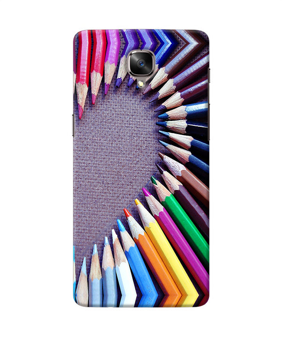 Color Pencil Half Heart Oneplus 3 / 3t Back Cover
