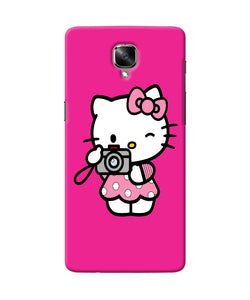 Hello Kitty Cam Pink Oneplus 3 / 3t Back Cover