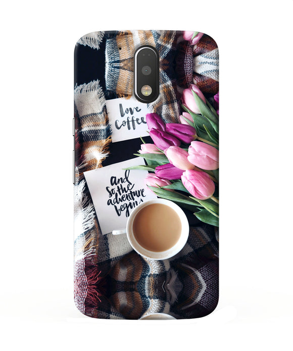 Love Coffee Quotes Moto G4 / G4 Plus Back Cover
