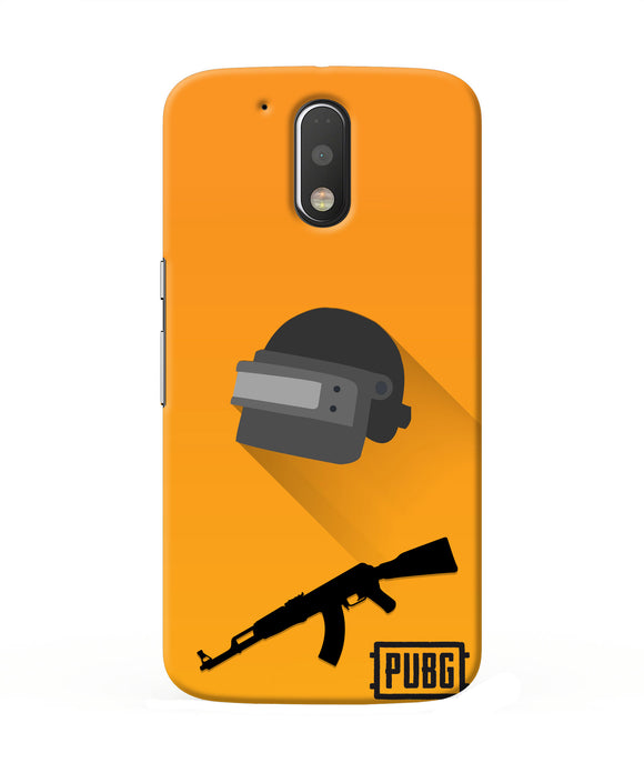 PUBG Helmet and Gun Moto G4/G4 plus Real 4D Back Cover