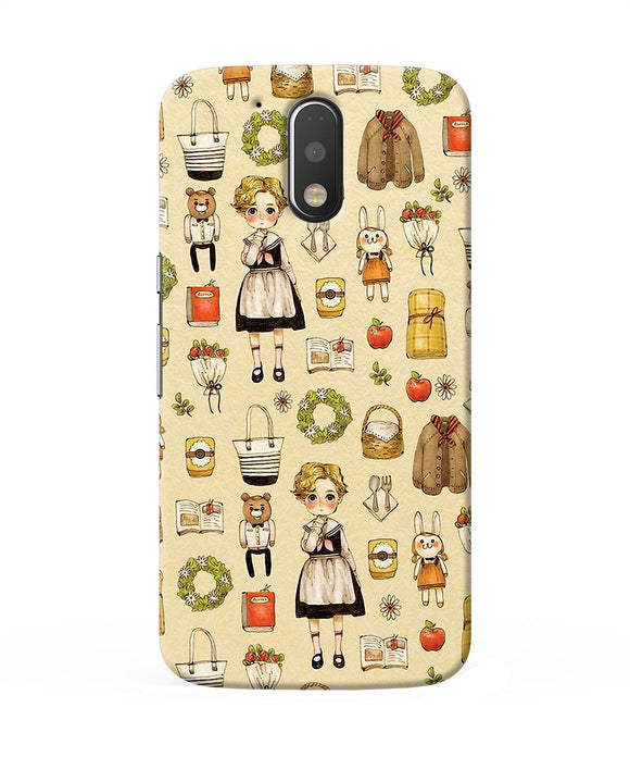 Canvas Girl Print Moto G4 / G4 Plus Back Cover