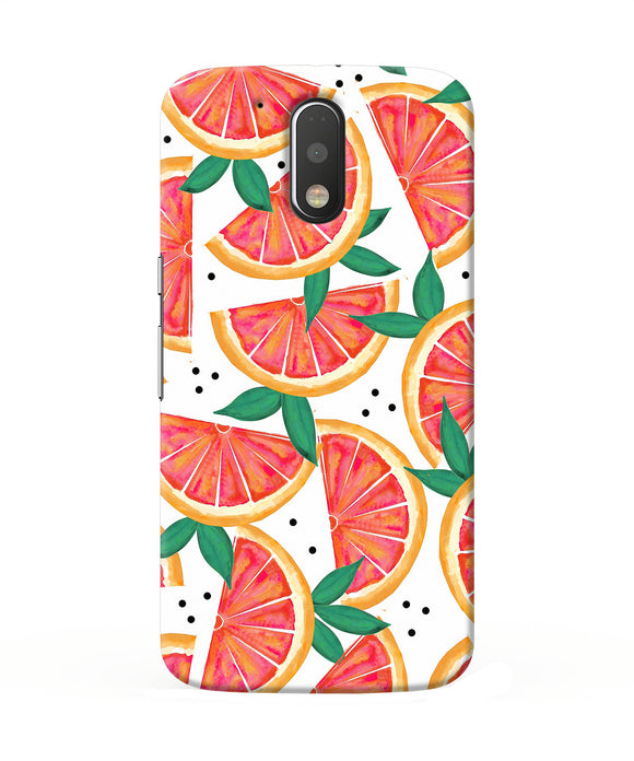 Abstract Orange Print Moto G4 / G4 Plus Back Cover