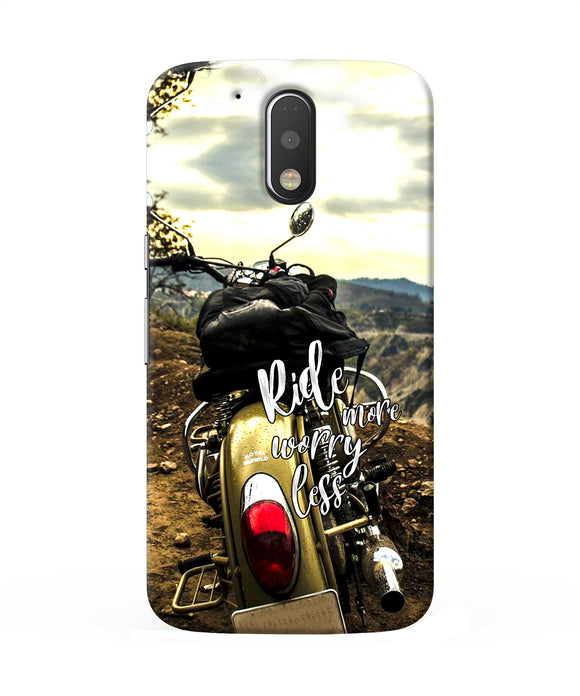 Ride More Worry Less Moto G4 / G4 Plus Back Cover