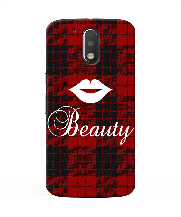 Beauty Red Square Moto G4 / G4 Plus Back Cover