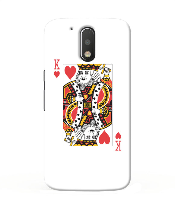 Heart King Card Moto G4 / G4 Plus Back Cover