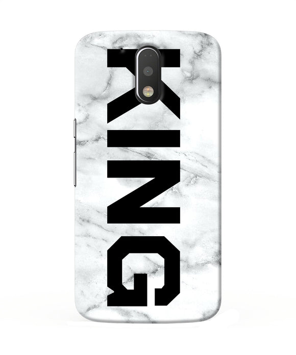 King Marble Text Moto G4 / G4 Plus Back Cover