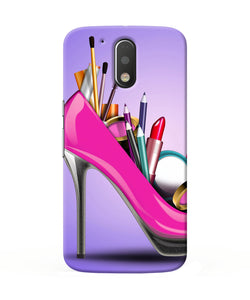 Makeup Heel Shoe Moto G4 / G4 Plus Back Cover