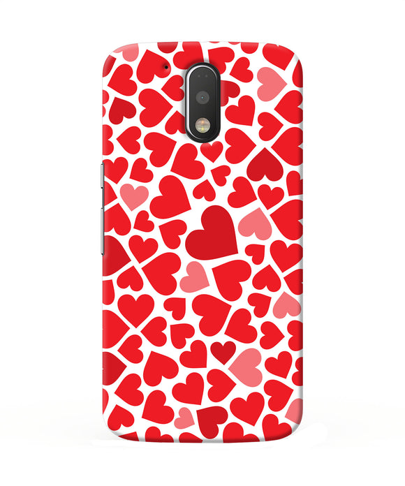 Red Heart Canvas Print Moto G4 / G4 Plus Back Cover