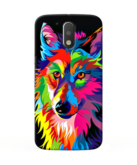 Colorful Wolf Sketch Moto G4 / G4 Plus Back Cover