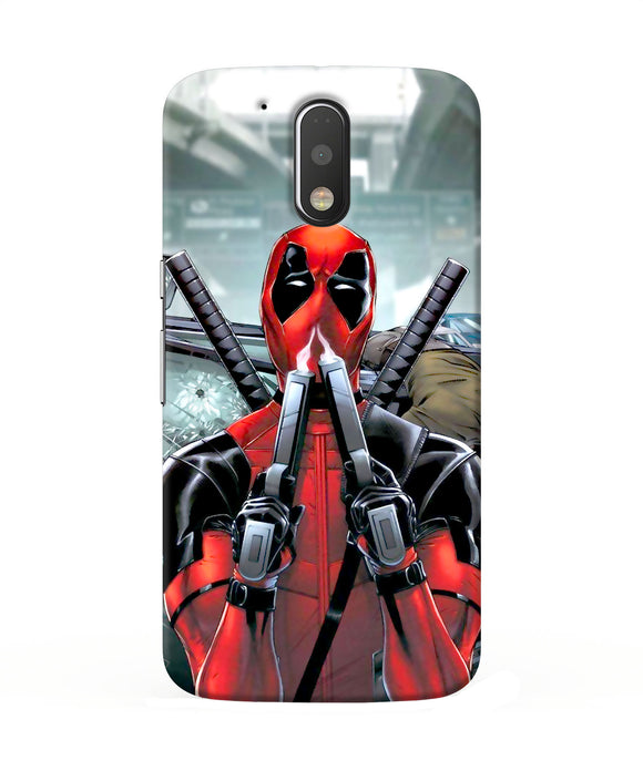 Deadpool With Gun Moto G4 / G4 Plus Back Cover