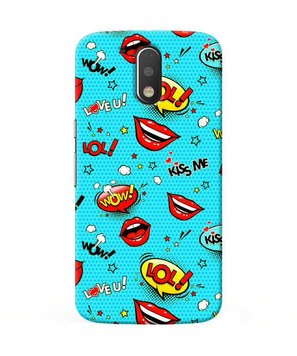 Lol Lips Print Moto G4 / G4 Plus Back Cover