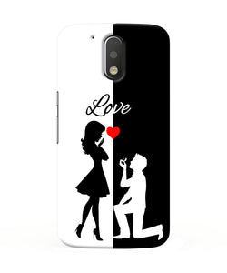 Love Propose Black And White Moto G4 / G4 Plus Back Cover