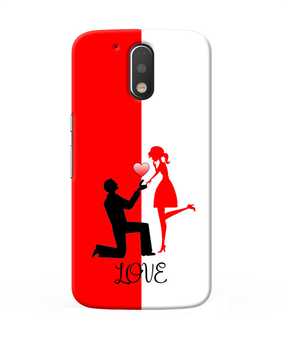 Love Propose Red And White Moto G4 / G4 Plus Back Cover