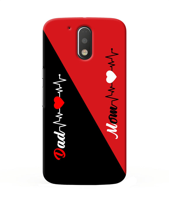 Mom Dad Heart Line Moto G4 / G4 Plus Back Cover