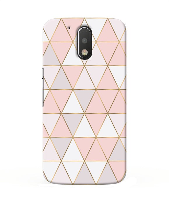 Abstract Pink Triangle Pattern Moto G4 / G4 Plus Back Cover