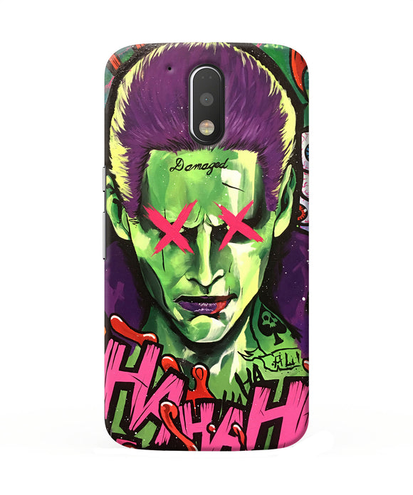 Damaged Joker Anim Moto G4 / G4 Plus Back Cover