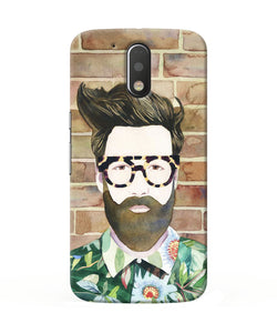 Beard Man With Glass Moto G4 / G4 Plus Back Cover