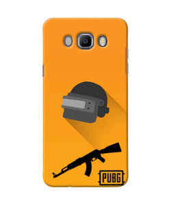 PUBG Helmet and Gun Samsung J7 2016 Real 4D Back Cover