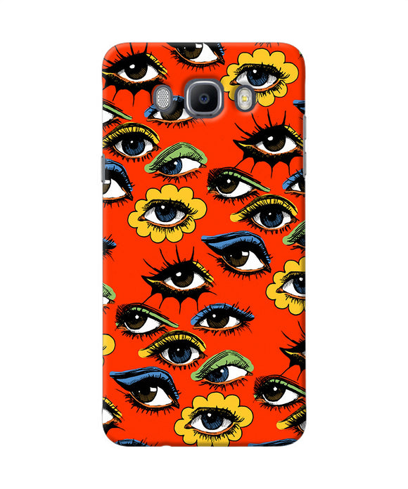 Abstract Eyes Pattern Samsung J7 2016 Back Cover