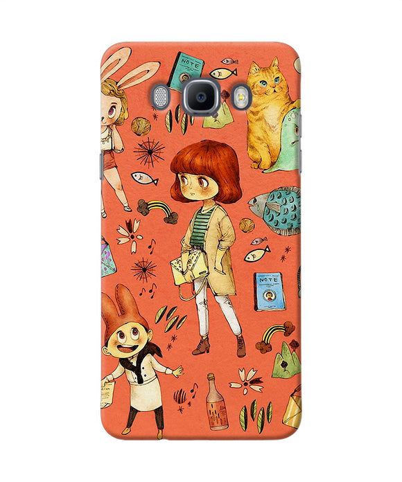 Canvas Little Girl Print Samsung J7 2016 Back Cover