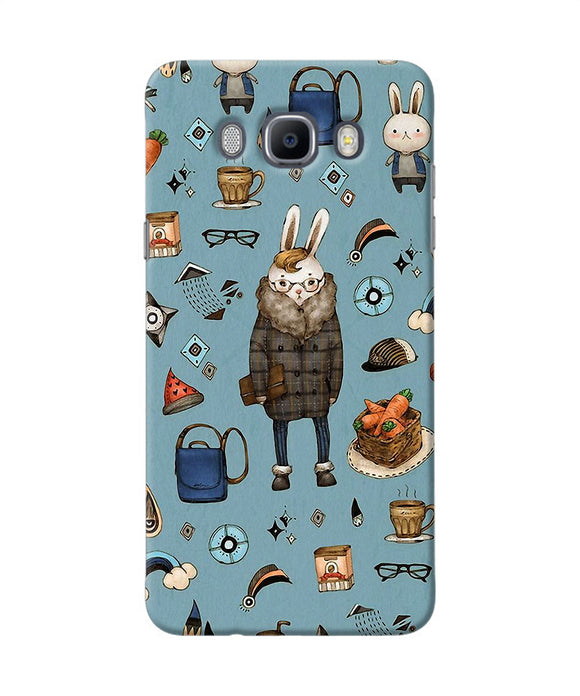 Canvas Rabbit Print Samsung J7 2016 Back Cover