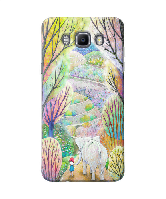 Natual Elephant Girl Samsung J7 2016 Back Cover