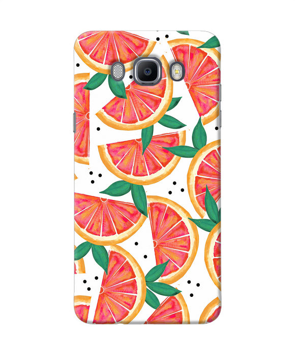 Abstract Orange Print Samsung J7 2016 Back Cover