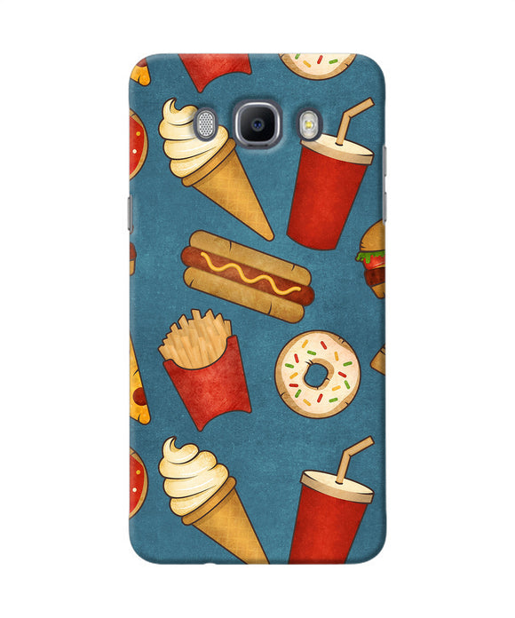 Abstract Food Print Samsung J7 2016 Back Cover