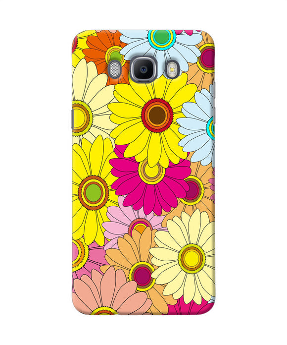 Abstract Colorful Flowers Samsung J7 2016 Back Cover