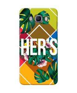 His Her Two Samsung J7 2016 Back Cover