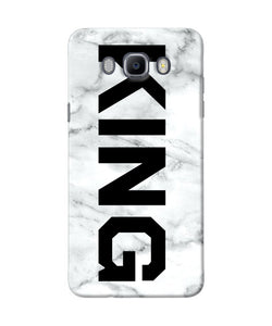 King Marble Text Samsung J7 2016 Back Cover