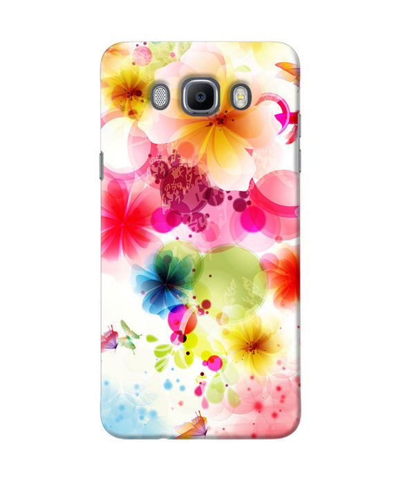 Flowers Print Samsung J7 2016 Back Cover