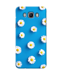 White Flowers Samsung J7 2016 Back Cover