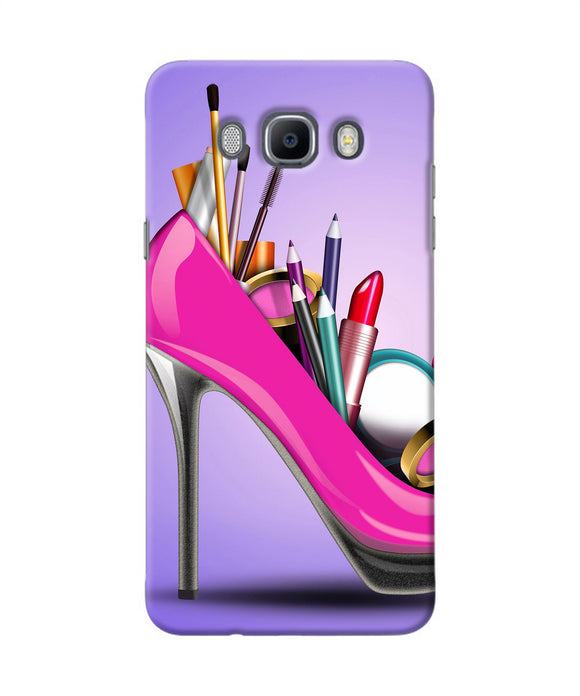 Makeup Heel Shoe Samsung J7 2016 Back Cover