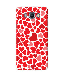 Red Heart Canvas Print Samsung J7 2016 Back Cover