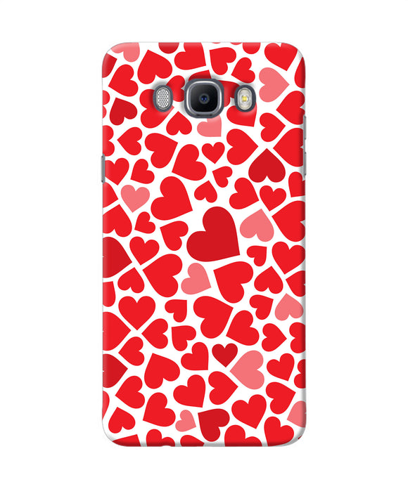 Red Heart Canvas Print Samsung J7 2016 Back Cover