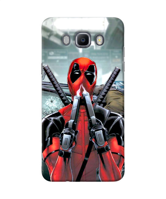 Deadpool With Gun Samsung J7 2016 Back Cover