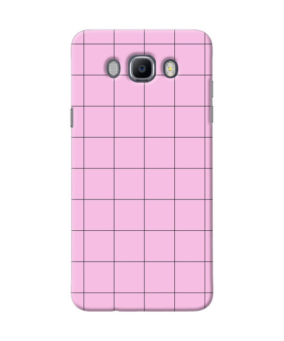 Pink Square Print Samsung J7 2016 Back Cover