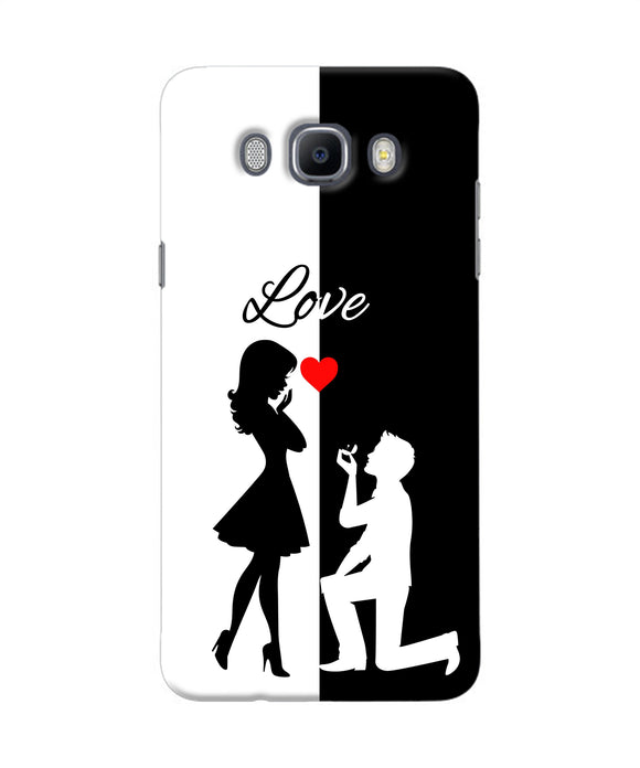 Love Propose Black And White Samsung J7 2016 Back Cover